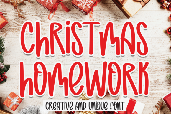 Christmas Homework Font - Featured Image