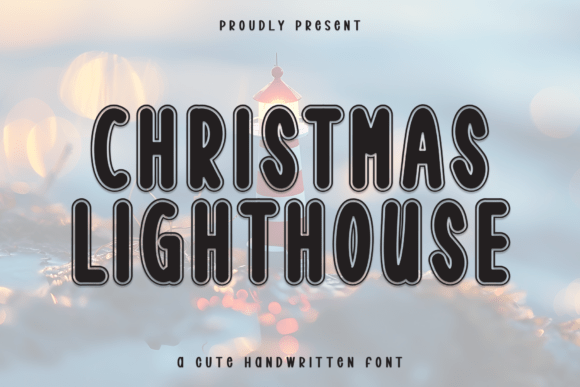 Christmas Lighthouse Font - Featured Image