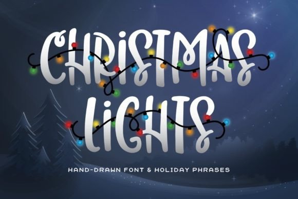 Christmas Lights Font - Featured Image