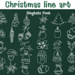 Christmas Line Art Font - Featured Image