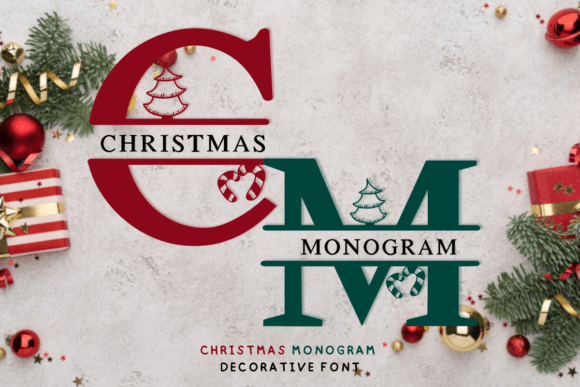 Christmas Monogram Font - Featured Image