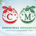 Christmas Ornament Monogram Font - Featured Image