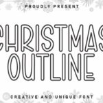 Christmas Outline Font - Featured Image
