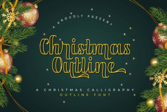 Christmas Outline Font - Featured Image