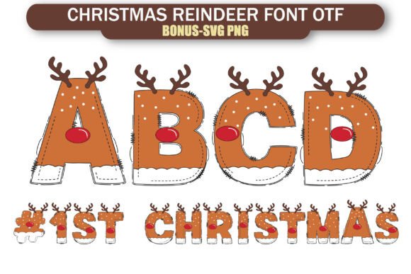 Christmas Reindeer Font - Featured Image