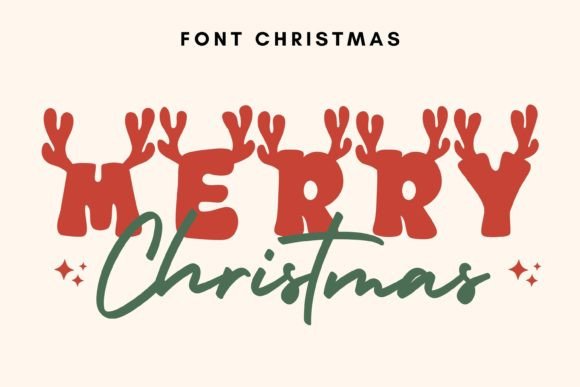 Christmas Reindeer Font - Featured Image