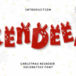 Christmas Reindeer Font - Featured Image