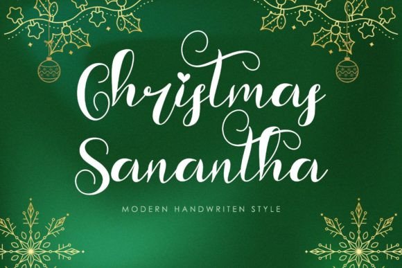 Christmas Sanantha Font - Featured Image