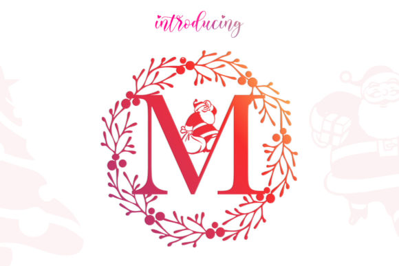 Christmas Santa Monogram Font - Featured Image