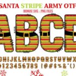 Christmas Santa Stripe Font - Featured Image