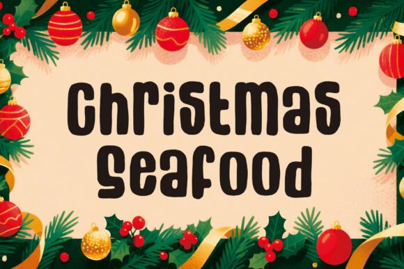 Christmas Seafood Font - Featured Image