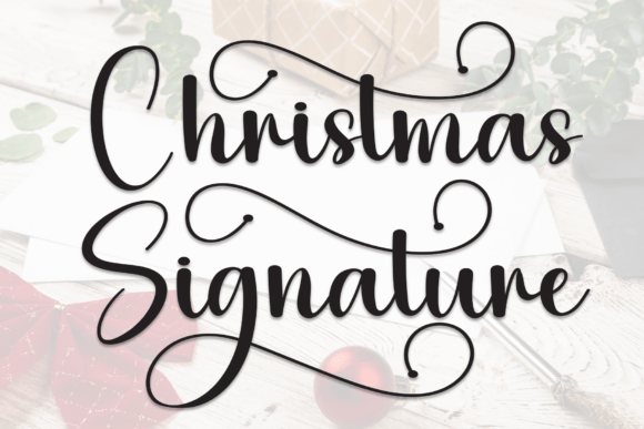 Christmas Signature Font - Featured Image