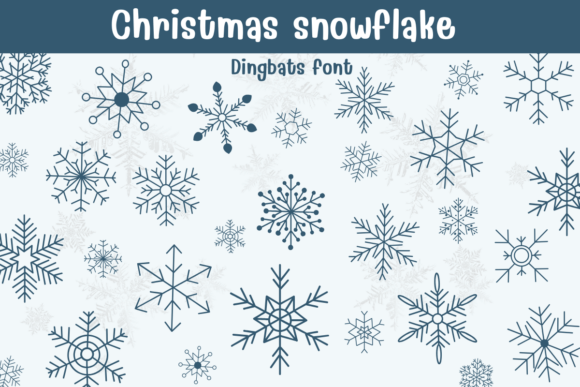 Christmas Snowflake Font - Featured Image