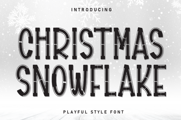 Christmas Snowflake Font - Featured Image