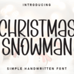 Christmas Snowman Font - Featured Image