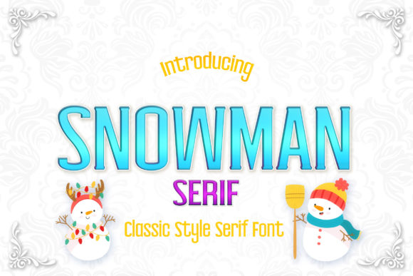Christmas Snowman Font - Featured Image