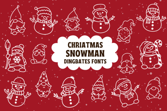 Christmas Snowman Font - Featured Image