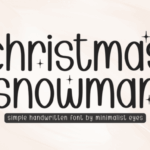Christmas Snowman Font - Featured Image