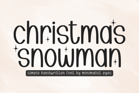 Christmas Snowman Font - Featured Image