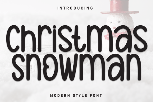 Christmas Snowman Font - Featured Image