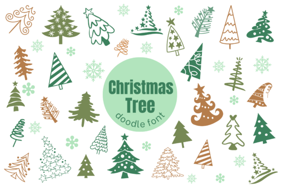 Christmas Tree Doodle Font - Featured Image