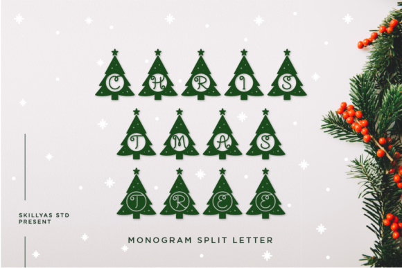 Christmas Tree Monogram Font - Featured Image