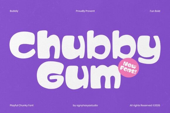 Chubby Gum Font - Featured Image