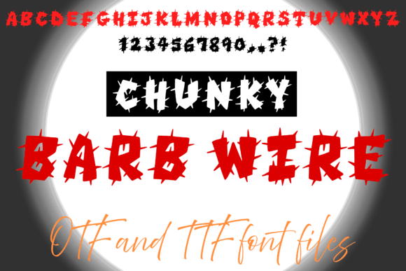 Chunky Barb Wire Font - Featured Image