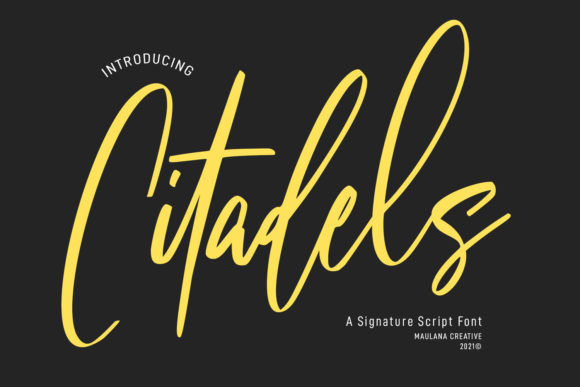 Citadels Signature Script Font - Featured Image