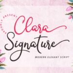 Clara Signature Font - Featured Image