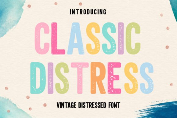 Classic Distress Font - Featured Image