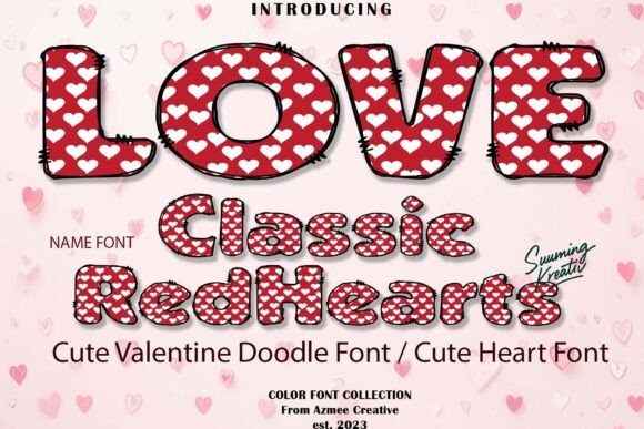 Classic Red Hearts Font - Featured Image