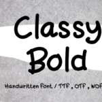 Classy Bold Font - Featured Image