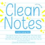 Clean Notes Font - Featured Image
