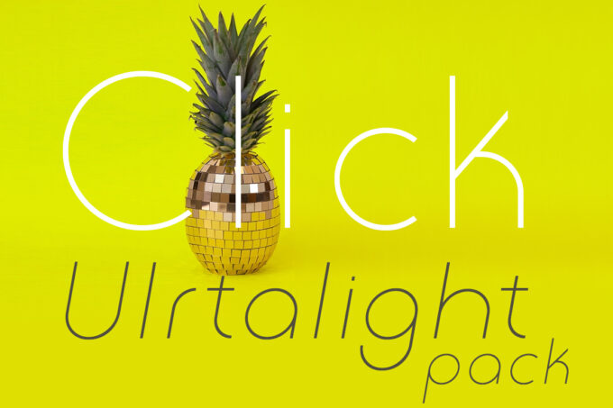 Click Ultralight Pack Font - Featured Image