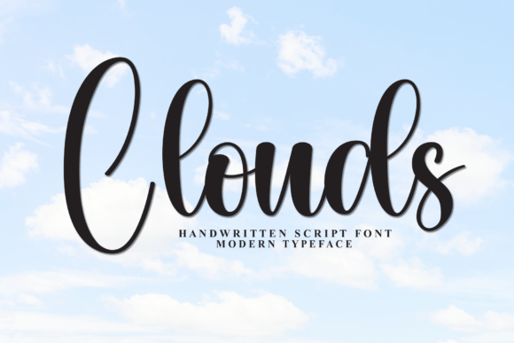 Clouds Font - Featured Image