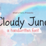 Cloudy June Font - Featured Image