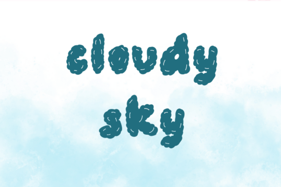 Cloudy Sky Font - Featured Image