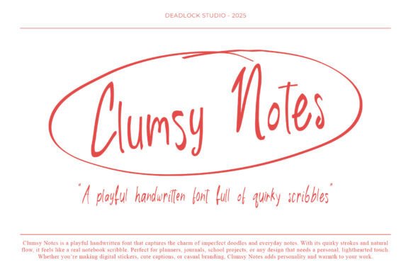Clumsy Notes Font - Featured Image