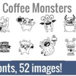 Coffee Monsters Dingbats Font - Featured Image