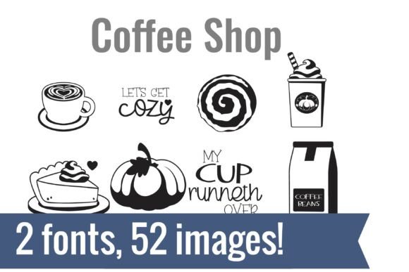 Coffee Shop Dingbats Font - Featured Image