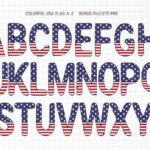 Colorful Usa Flag Font - Featured Image