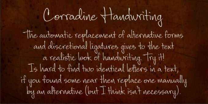 Corradine Handwriting Family Font - Featured Image