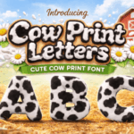 Cow Print Letters Font - Featured Image