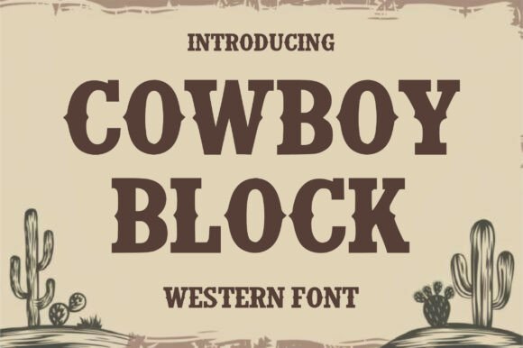 Cowboy Block Font - Featured Image