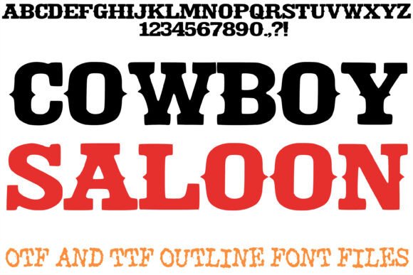 Cowboy Saloon Font - Featured Image