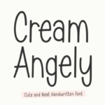 Cream Angely Font - Featured Image