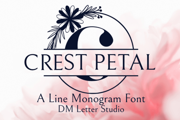 Crest Petal Split Monogram Font - Featured Image