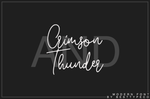 Crimson and Thunder Font - Featured Image