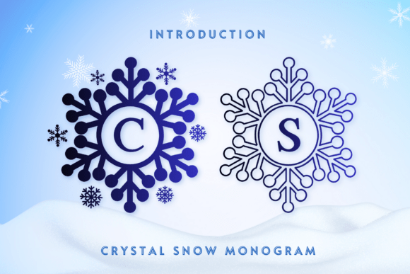 Crystal Snow Monogram Font - Featured Image
